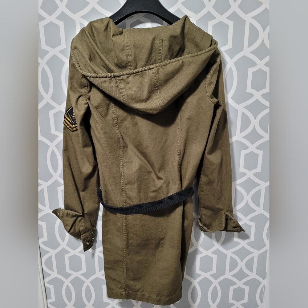 Saint laurent runway army military green hoody dress - Picture 5 of 12